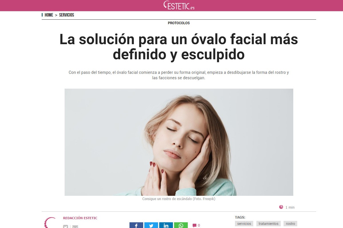 Tratamiento para definir el óvalo facial en la consulta de la Dra. Carmen Martín, en Madrid